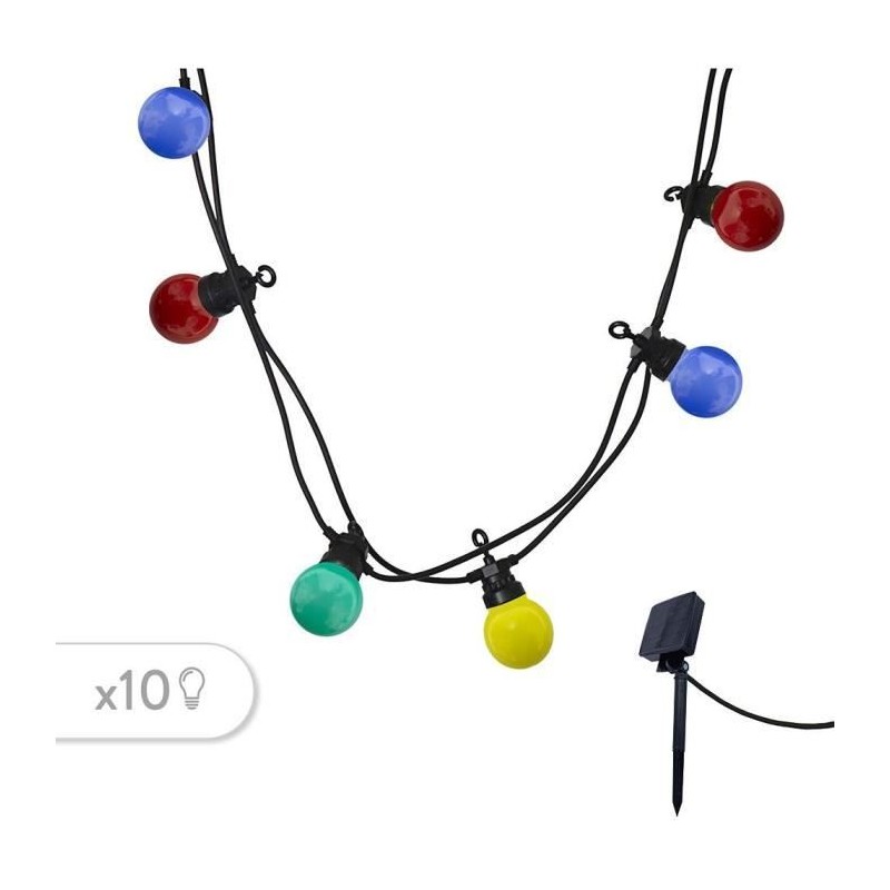 Guirlande lumineuse solaire - LUMISKY - PARTY GUINGUETTE SOLAR - 5.70 m - 8 m...