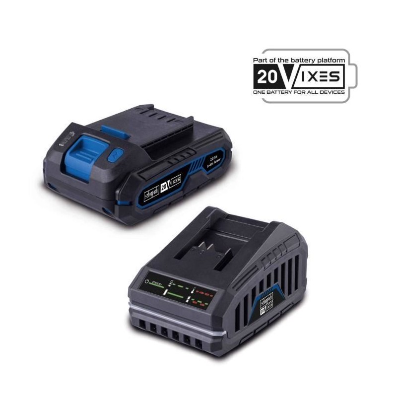 batterie 2.0Ah 20V + chargeur - batterie universelle pour la gamme SCHEPPACH ...