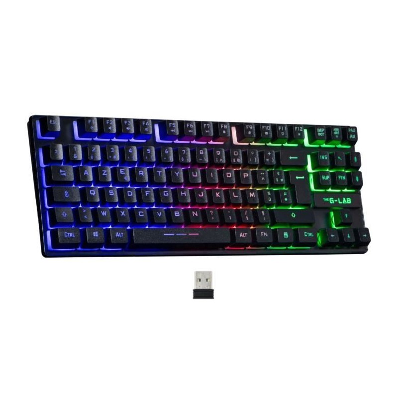 Clavier Gamer - The G-Lab - KEYZ CAESIUM TKL WIRELESS - sans fil - azerty - Noir