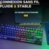 Clavier Gamer - The G-Lab - KEYZ CAESIUM TKL WIRELESS - sans fil - azerty - Noir
