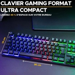 Clavier Gamer - The G-Lab - KEYZ CAESIUM TKL WIRELESS - sans fil - azerty - Noir