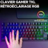 Clavier Gamer - The G-Lab - KEYZ CAESIUM TKL WIRELESS - sans fil - azerty - Noir