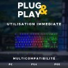 Clavier Gamer - The G-Lab - KEYZ CAESIUM TKL WIRELESS - sans fil - azerty - Noir