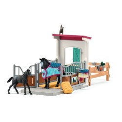 Box pour cheval avec jument et poulain, coffret schleich avec 34