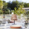 Lampe de table sans fil - LUMISKY - BOHEME - H25 cm - Rotin naturel - LED bla...