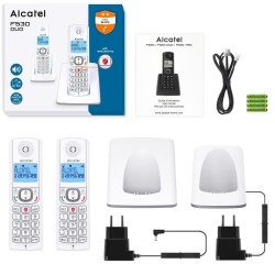 Téléphone sans fil - ALCATEL - F530 Duo - 2 combinés, blocage d'appels, mains...