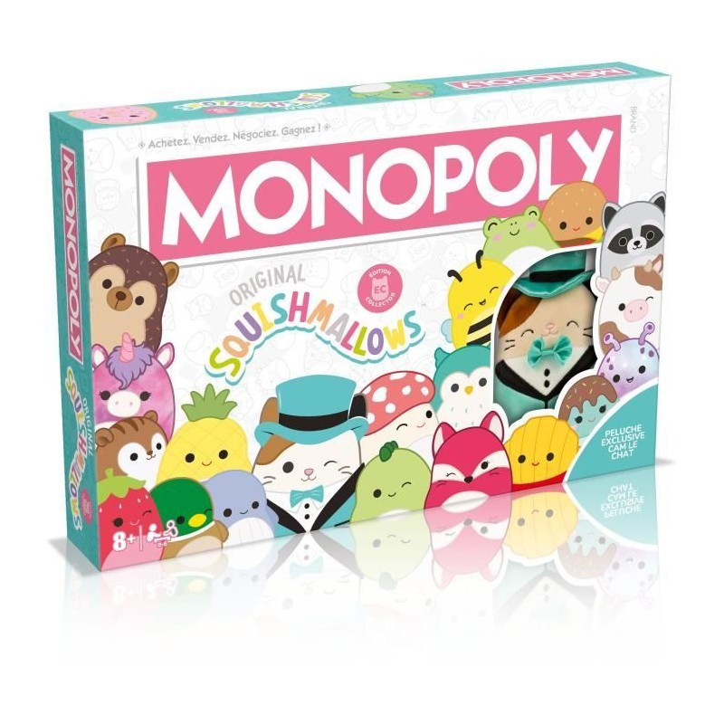 Monopoly Squishmallows - Jeu de société - WINNING MOVES - Monopoly avec les p...