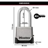 Cadenas Haute Sécurité - MASTER LOCK - M176EURDLH - Zinc - Anse XL - Extérieur