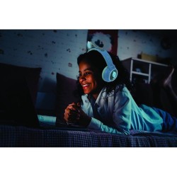 Casque lumineux pliable Bluetooth et filaire avec un design d'une tiare de l'...