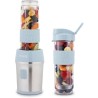 Mini blender - H.KoeNIG - SMOO16 - 300 W - 570 mL - Bleu pastel - 2 gourdes i...