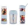 Mini blender - H.KoeNIG - SMOO16 - 300 W - 570 mL - Bleu pastel - 2 gourdes i...