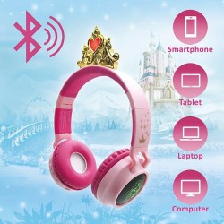Casque pour enfant - LEXIBOOK - Disney Princesses - Bluetooth 5.0 - Couronne ...
