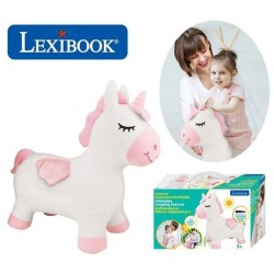 Porteur - LEXIBOOK - Licorne Sauteuse Gonflable en Peluche - Housse Amovible ...