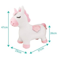 Porteur - LEXIBOOK - Licorne Sauteuse Gonflable en Peluche - Housse Amovible ...