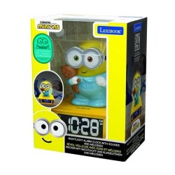 Réveil veilleuse digital LEXIBOOK - Les Minions - 3D lumineux et sonore - Jau...