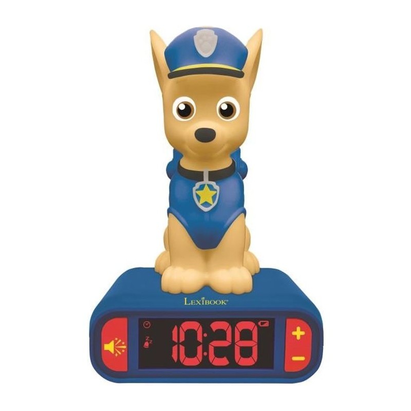Réveil veilleuse digital LEXIBOOK - Pat' Patrouille - Chase 3D lumineux et so...