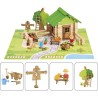 Jeu de Construction Maison et Jardin - JEUJURA - Bois Naturel - 135 Pieces