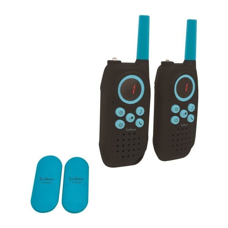 Talkies-walkies LEXIBOOK noirs - Portée 5 km - Fonction communication d'un a ...