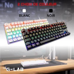 Clavier Gamer - The G-Lab - KEYZ MERCURY TKL - Mécanique (Switch Rouge) - Rai...
