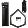 Antivol Vélo Pliable - MASTER LOCK - 8335EURDPRO - Acier Trempé, 4 Clés, Supp...