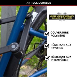 Antivol Vélo Pliable - MASTER LOCK - 8335EURDPRO - Acier Trempé, 4 Clés, Supp...