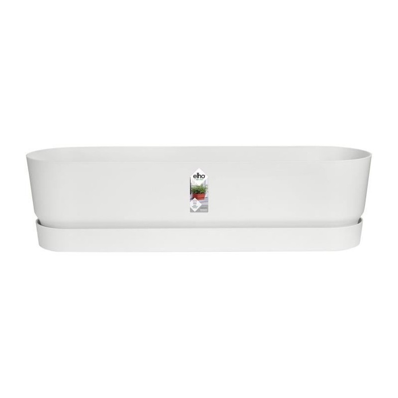 ELHO Jardiniere ovale GREENVILLE - Plastique recyclé - Ø70 x H 18,48 cm - Lea...