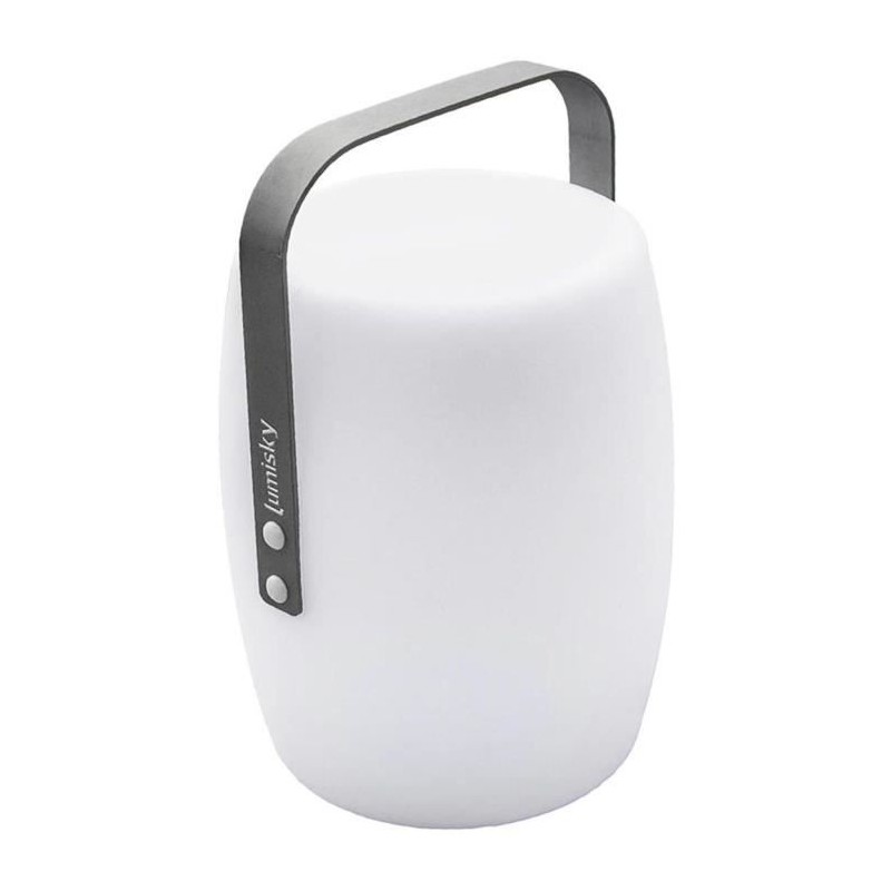 Lanterne sans fil - LUMISKY - LUCY ROCK - H31 cm - Poignée aluminium - LED bl...