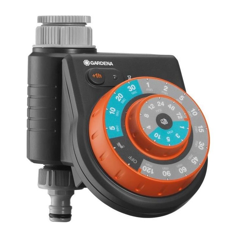 Programmateur d'arrosage Easy Plus - GARDENA - Bouton rotatif - Technologie S...