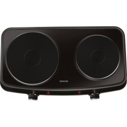 Plaque de cuisson électrique - SENCOR - SCP 2254BK-EUE4 - 2500 W - 2 foyers -...