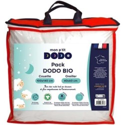 Pack bio Couette 100x140cm + oreiller 40x60cm - MON P'TIT DODO - Chaude - 100...
