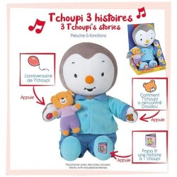 Peluche T'CHOUPI Raconte moi une histoire - JEMINI - ± 30 cm - Bleu - Enfant ...