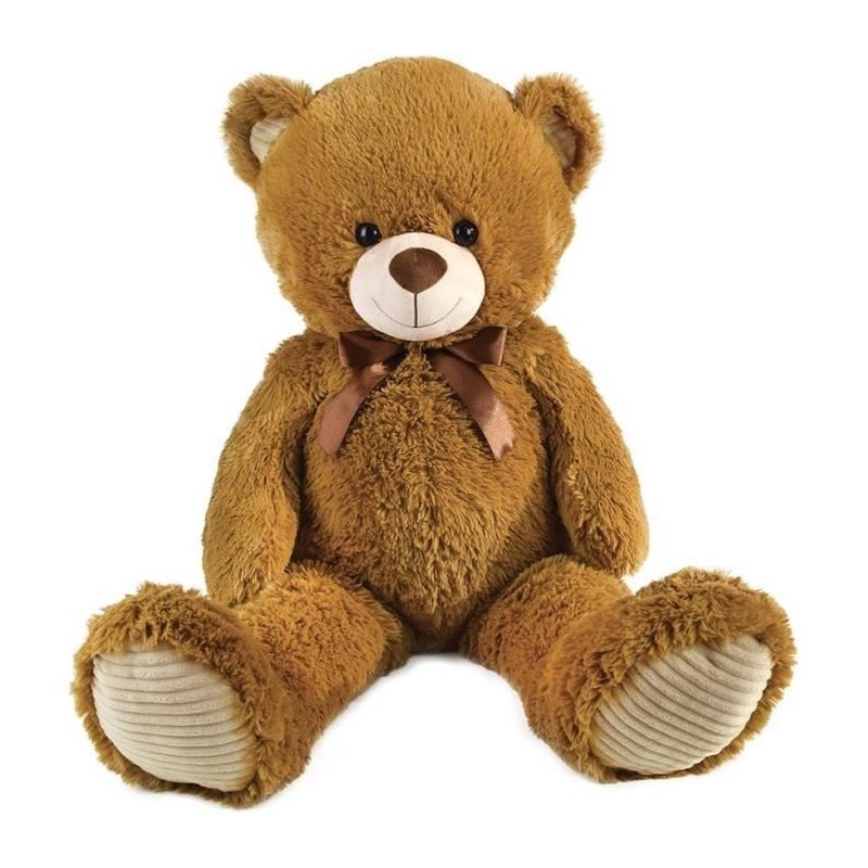 Ours en Peluche Marron avec Noeud +/- 100 cm - PLANET PLUCH - Magnifique ours...