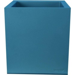 Bac a fleurs carré RIVIERA GRANIT - Plastique - 59x29,5x33,5 cm - Bleu