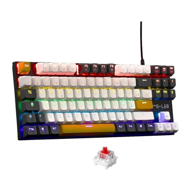 Clavier Gaming - THE G-LAB - KEYZ-MERCURY-C/FR - Mécanique - TKL - 3coloris B...