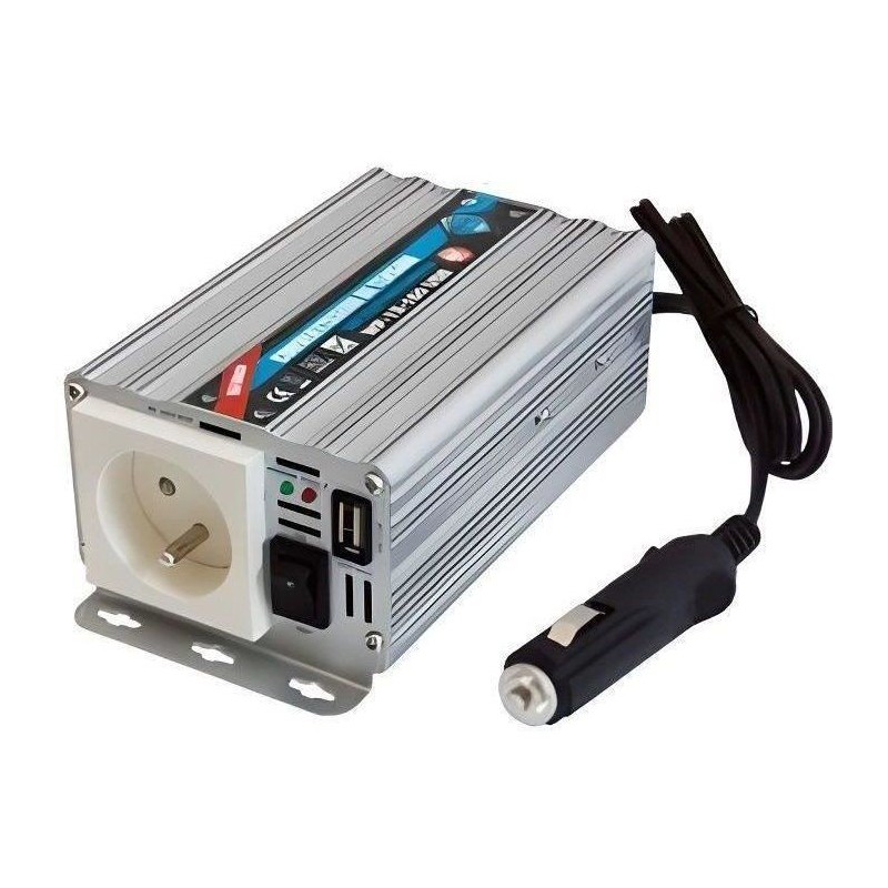 Convertisseur de tension - HTC TECHNIC - 12V/220 V - 150 W - Avec prise USB-A...