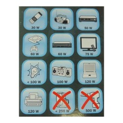 Convertisseur de tension - HTC TECHNIC - 12V/220 V - 150 W - Avec prise USB-A...