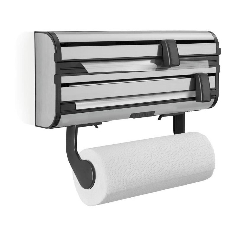 Dérouleur mural Leifheit Parat Royal 25793, porte-rouleau cuisine en acier in...