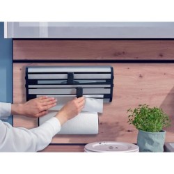 Dérouleur mural Leifheit Parat Royal 25793, porte-rouleau cuisine en acier in...