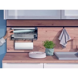 Dérouleur mural Leifheit Parat Royal 25793, porte-rouleau cuisine en acier in...