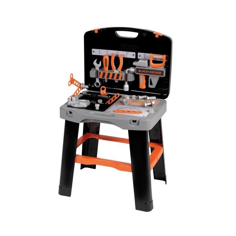 Smoby - Black and Decker -Etabli Bricolo Smart - Jeu d'imitation - Mallette q...