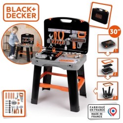 Smoby - Black and Decker -Etabli Bricolo Smart - Jeu d'imitation - Mallette q...