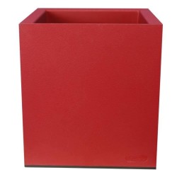 Bac a fleurs RIVIERA Granit - 39,5x39,5x44,5 cm - 38 L - Rouge