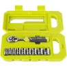 RYOBI - Coffret 1 clé 90 dents, 8 douilles (de 8 a 15 mm) & adaptateur 1/4'' ...