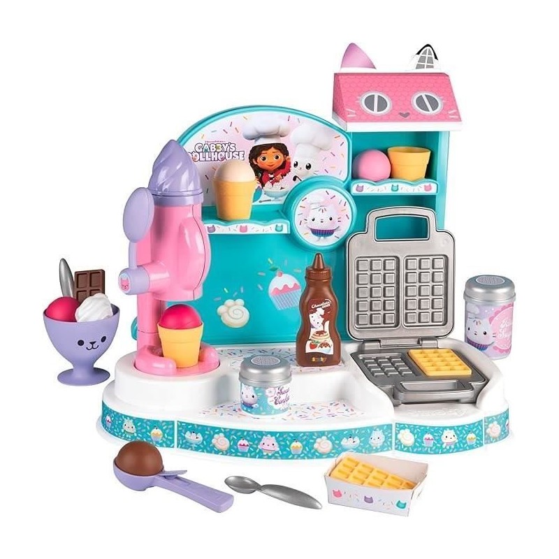 Gabby et la Maison Magique - Marchande de glaces - Smoby - 20 Accessoires - F...