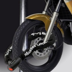 Antivol moto - MASTER LOCK - Chaîne en acier cémenté de 10 mm - 1 m de longueur