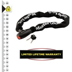 Antivol moto - MASTER LOCK - Chaîne en acier cémenté de 10 mm - 1 m de longueur