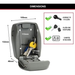 Boite a clés sécurisée - MASTER LOCK - 5415EURD - Produit certifié - Select A...