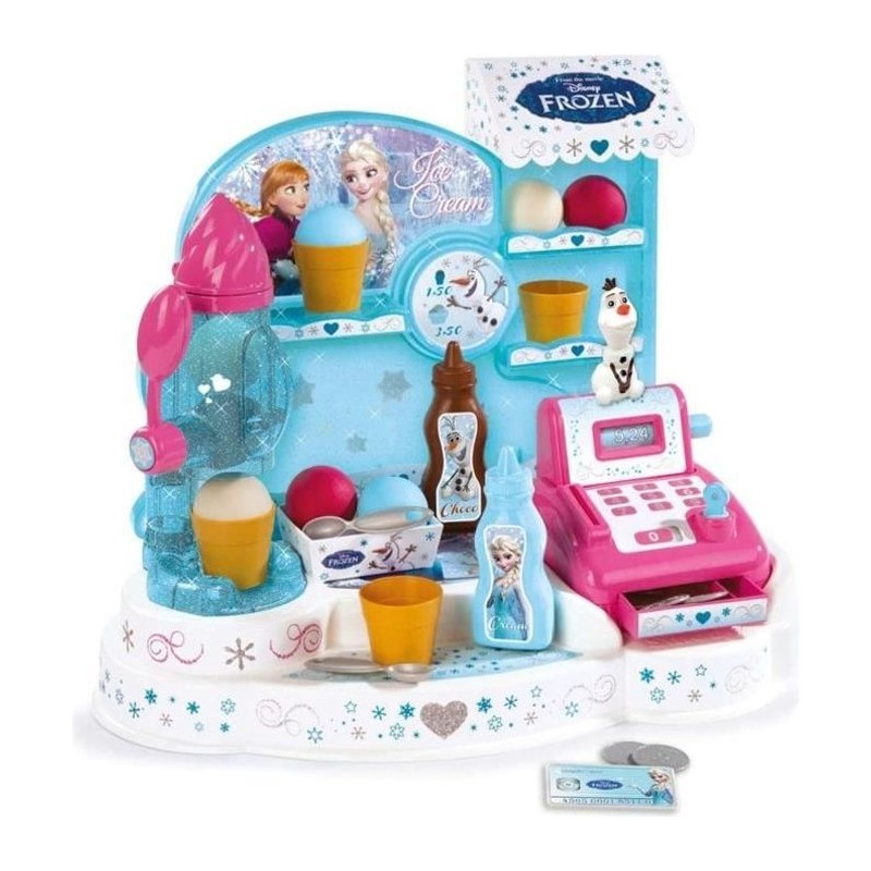 Smoby - La Reine des Neiges - Marchande de Glaces - Caisse Enregistreuse pour...