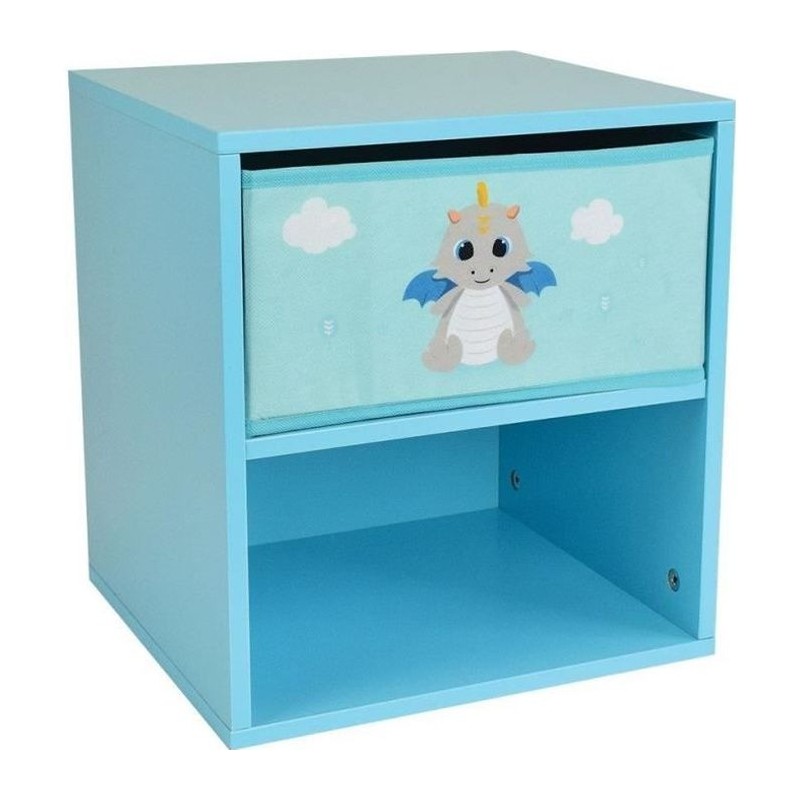 LEON LE DRAGON Chevet avec un tiroir ± 36 x 33 x 30 cm pour enfant