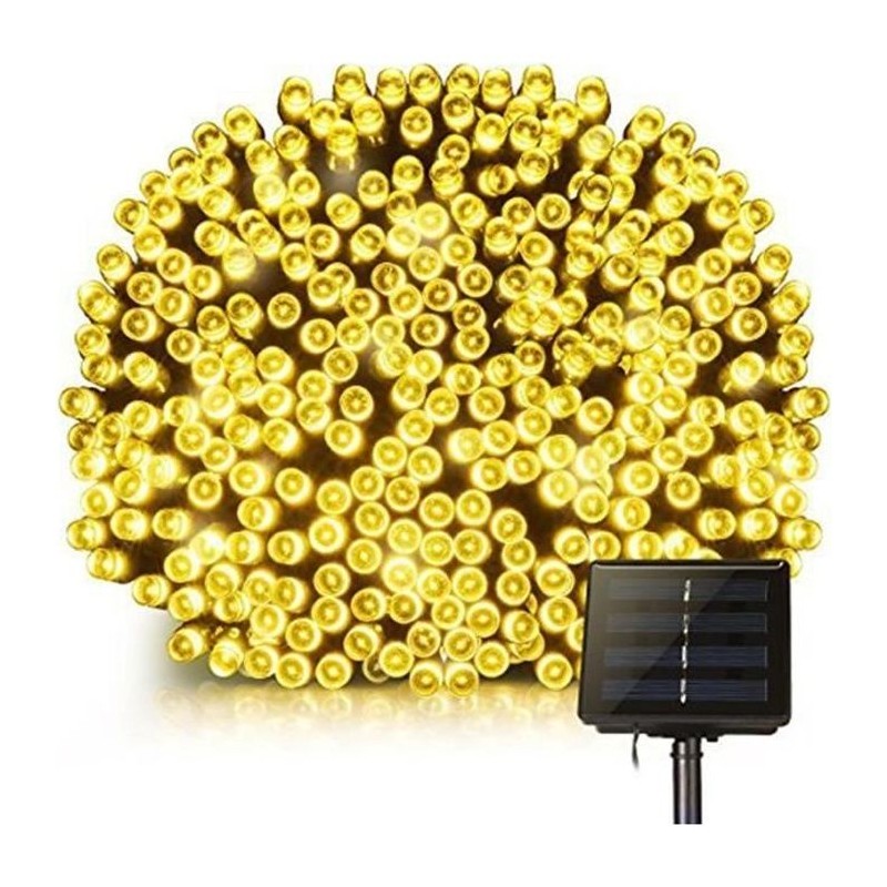 Guirlande lumineuse solaire YOGY WARM - 400 LED blanc chaud - 3,3 m - 8 modes